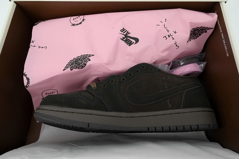 【AA1TA】黑棕 乔丹1代低帮 DM7866-202 Travis Scott x Air Jordan 1 Retro Low OG SP 'Velvet Brown'