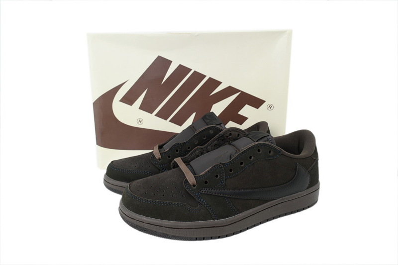 【AA1TA】黑棕 乔丹1代低帮 DM7866-202 Travis Scott x Air Jordan 1 Retro Low OG SP 'Velvet Brown'