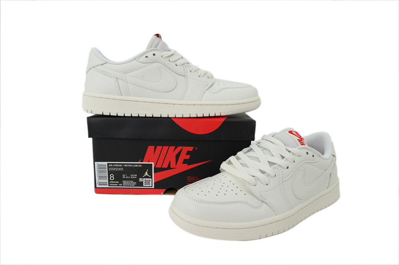 【AA1XH】A复古奶白 乔丹1代低帮 HQ6998-100 Air Jordan 1 Retro Low OG 'Sail'