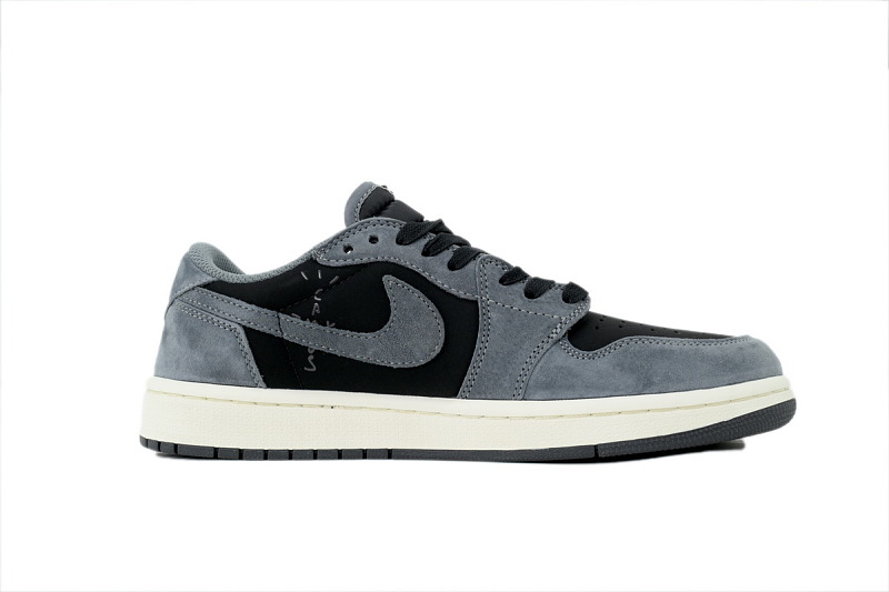 【AA1XH】黑灰倒钩 乔丹1代低帮 DM7866-001 Travis Scott x Air Jordan 1 Retro Low OG 'Black and Gray'