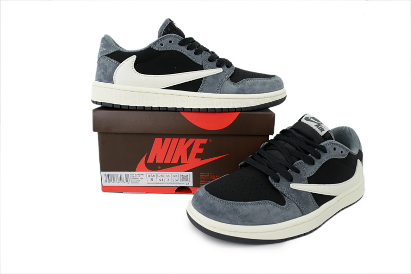 【AA1XH】黑灰倒钩 乔丹1代低帮 DM7866-001 Travis Scott x Air Jordan 1 Retro Low OG 'Black and Gray'
