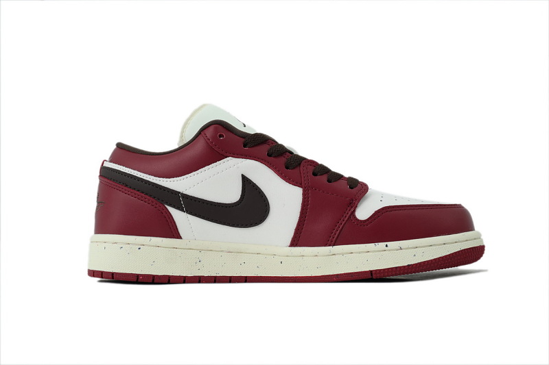 【AA1AQ】酒红棕色 乔丹1代低帮 IX5004-121 Air Jordan 1 Low SE 'Sail Baroque Brown Team Red'
