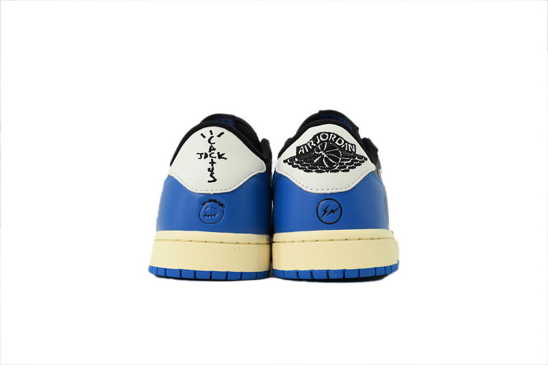 【BA9ZY】闪电3.0黑蓝 ZY版乔丹1代低帮 DM7866-014 FRAGMENT x Travis Scott x Air Jordan 1 Retro Low OG 'Black Blue'