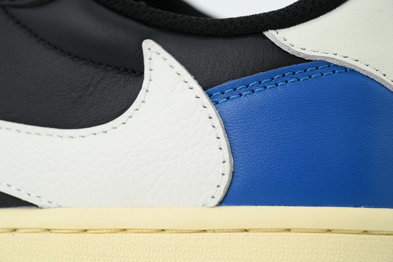 【BA9ZY】闪电3.0黑蓝 ZY版乔丹1代低帮 DM7866-014 FRAGMENT x Travis Scott x Air Jordan 1 Retro Low OG 'Black Blue'