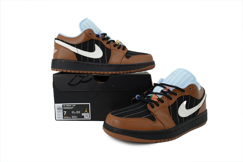 【AA1AQ】条纹深棕 乔丹1代低帮 IR7560-010 Air Jordan Low SE 'Black Light British Tan'