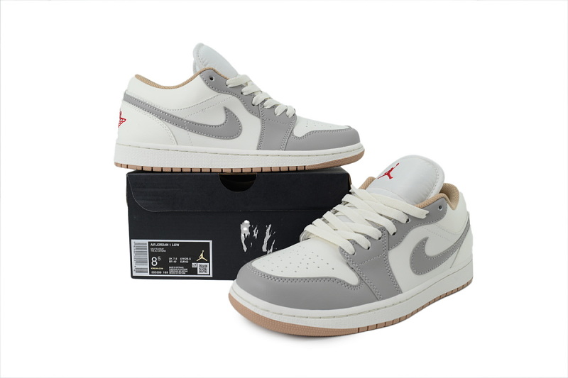 【AA1XH】A奶茶灰 乔丹1代低帮 553558-169 Air Jordan 1 Low 'Sail College Grey'