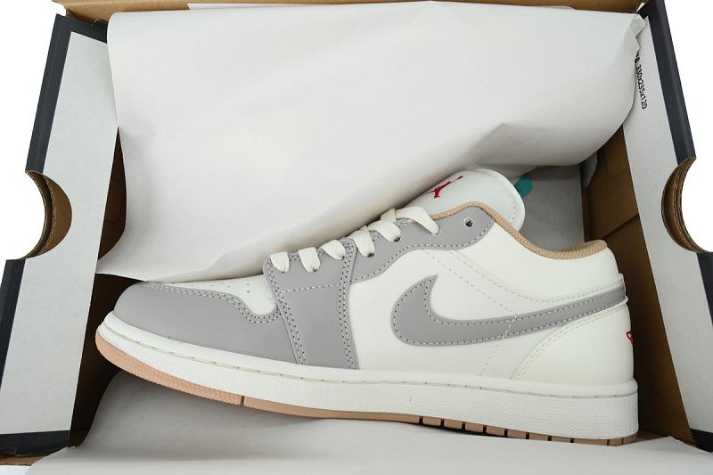 【AA1XH】A奶茶灰 乔丹1代低帮 553558-169 Air Jordan 1 Low 'Sail College Grey'