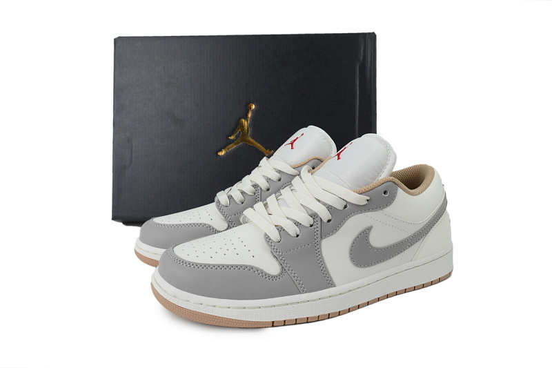 【AA1XH】A奶茶灰 乔丹1代低帮 553558-169 Air Jordan 1 Low 'Sail College Grey'