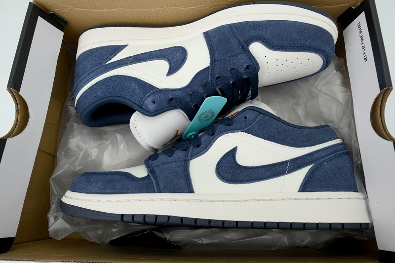 【AA1XH】A海军蓝 乔丹1代低帮 IO7448-400 Air Jordan 1 Low SE 'Obsidian University Gold'