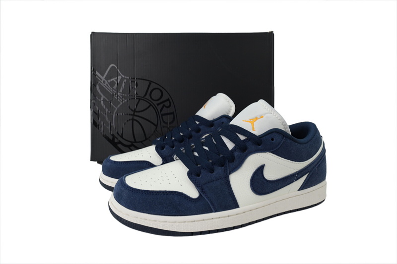 【AA1XH】A海军蓝 乔丹1代低帮 IO7448-400 Air Jordan 1 Low SE 'Obsidian University Gold'