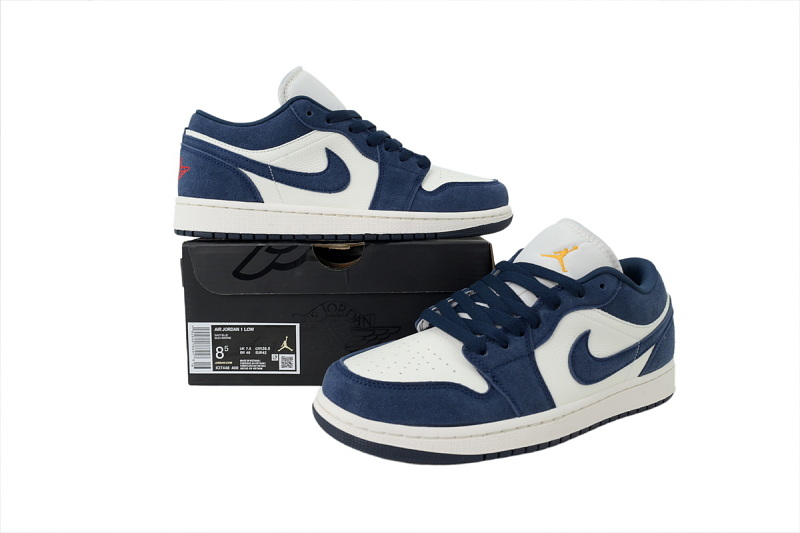 【AA1XH】A海军蓝 乔丹1代低帮 IO7448-400 Air Jordan 1 Low SE 'Obsidian University Gold'