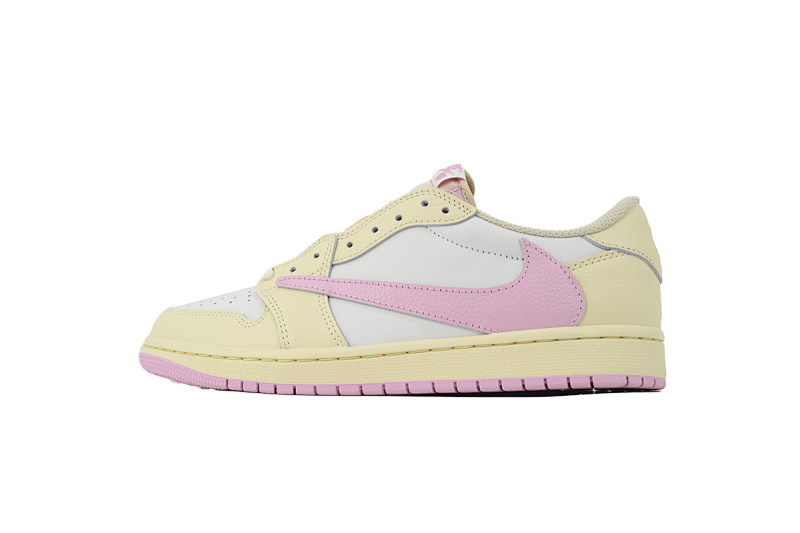 【BA9ZY】米黄粉 ZY版乔丹1代低帮 IQ7604-100 Travis Scott x Air Jordan 1 Retro Low OG 'Muslin Pink'