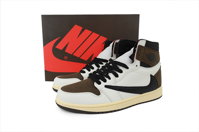 【BA7XH】倒钩联名 乔丹1代复古篮球鞋 CD4487-001  Travis Scott x Air Jordan 1 Retro High OG 'Mocha'