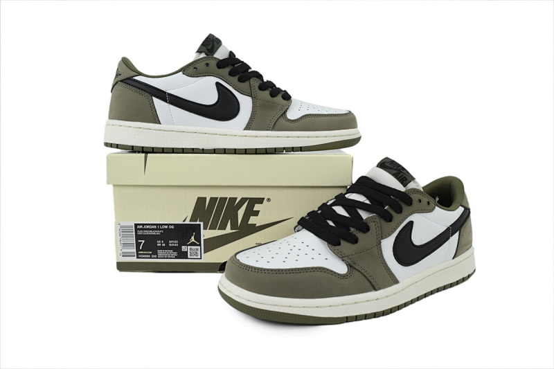 【AA1XH】A中橄榄绿 乔丹1代低帮 HQ6998-200 Air Jordan 1 Retro Low OG 'Medium Olive'