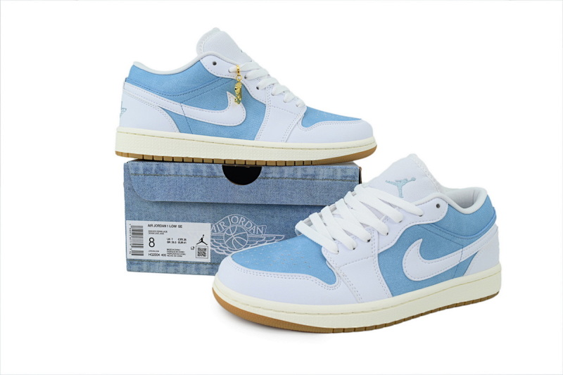 【AA1XH】A水洗牛仔玉 乔丹1代低帮 HQ2004-400 Wmns Air Jordan 1 Low SE 'Denim Worn Blue'