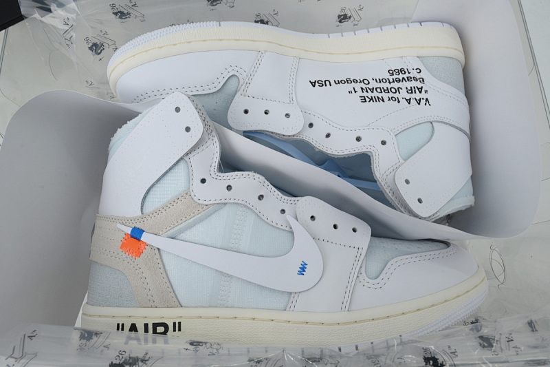 【EA5OG】复刻白联名 OG版乔丹1代低帮 AA3834-100 Off-White x Air Jordan 1 Retro High OG 'Alaska'