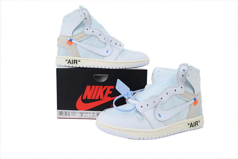 【EA5OG】复刻白联名 OG版乔丹1代低帮 AA3834-100 Off-White x Air Jordan 1 Retro High OG 'Alaska'