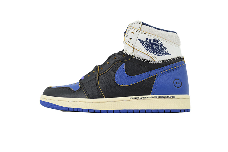 【EA7LR】闪电UN黑蓝 LJR版本乔丹1代 IO7847-001 Fragment Design x Union LA x Air Jordan 1 Retro High OG 'Sport Ro