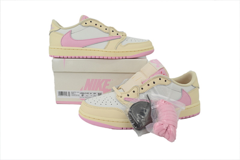【DA7OG】粉低勾 OG版乔丹1代低帮 IQ7604-100 Travis Scott x Air Jordan 1 Retro Low OG 'Muslin Pink'