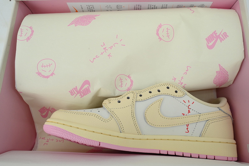 【DA7OG】粉低勾 OG版乔丹1代低帮 IQ7604-100 Travis Scott x Air Jordan 1 Retro Low OG 'Muslin Pink'
