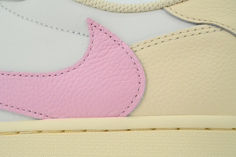 【EA5LR】米粉倒钩  LJR版本乔丹1代 IQ7604-100 Travis Scott x Air Jordan 1 Low Reverse Hook Powder
