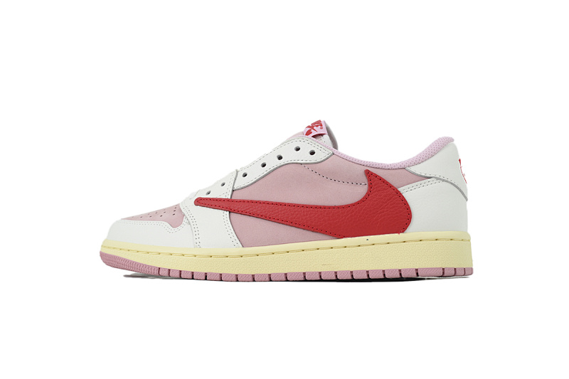 【BA9ZY】红勾 ZY版乔丹1代低帮 IQ7604-101 Travis Scott x Air Jordan 1 Low Red Tick