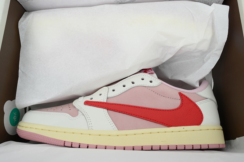【BA9ZY】红勾 ZY版乔丹1代低帮 IQ7604-101 Travis Scott x Air Jordan 1 Low Red Tick