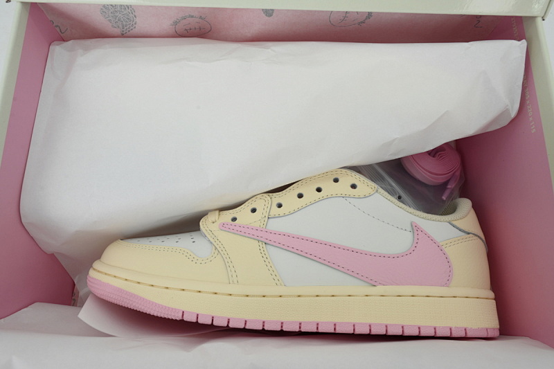 【CA1XP】柔粉倒 XP版乔丹1代低帮 IQ7604-100 Travis Scott x Air Jordan 1 Low Soft Powder Pouring