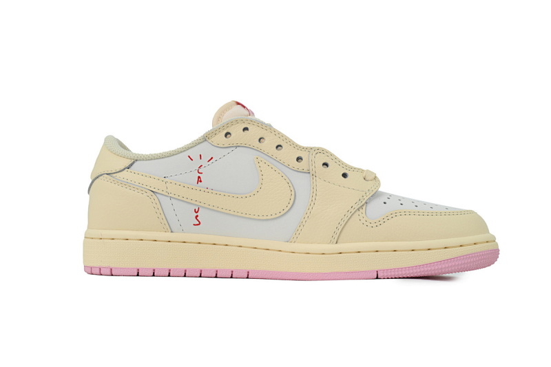 【CA1XP】柔粉倒 XP版乔丹1代低帮 IQ7604-100 Travis Scott x Air Jordan 1 Low Soft Powder Pouring