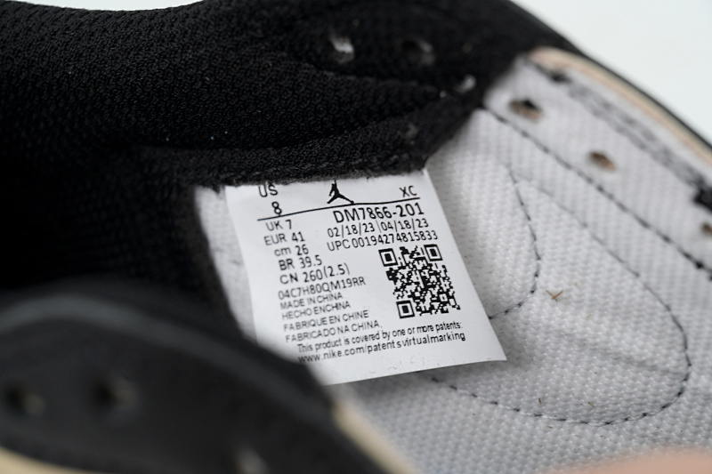 【BA9ZY】米色 ZY版乔丹1代低帮 DM7866-201 Travis Scott x Air Jordan 1 Retro Low OG SP 'Pale Vanilla'