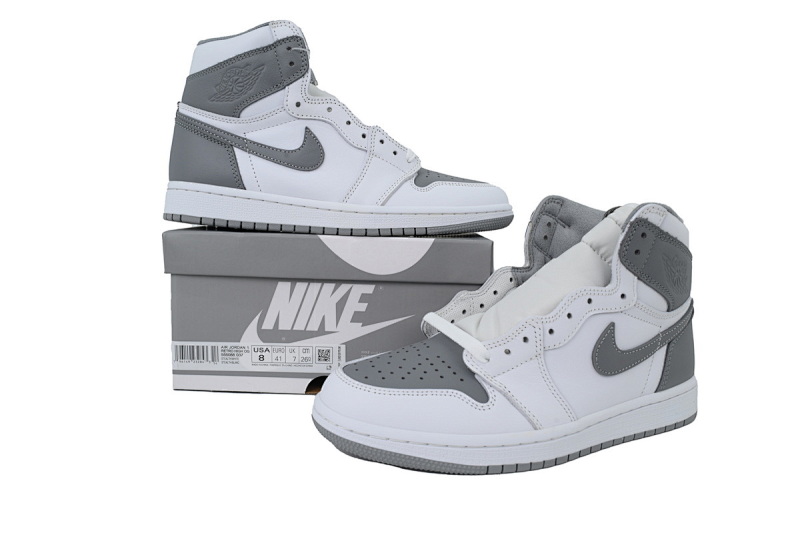 【BA2ZY】34复古白灰 ZY版乔丹1代 555088-037 Air Jordan 1 Retro High OG 'Stealth'