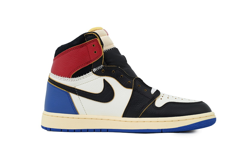 【DA0OG】UN红闪电 OG版乔丹1代复古篮球鞋 IO7847-002 Union LA x Air Jordan 1 Retro Black White Blue