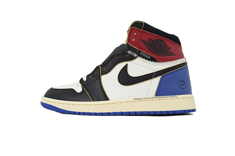 【DA0OG】UN红闪电 OG版乔丹1代复古篮球鞋 IO7847-002 Union LA x Air Jordan 1 Retro Black White Blue