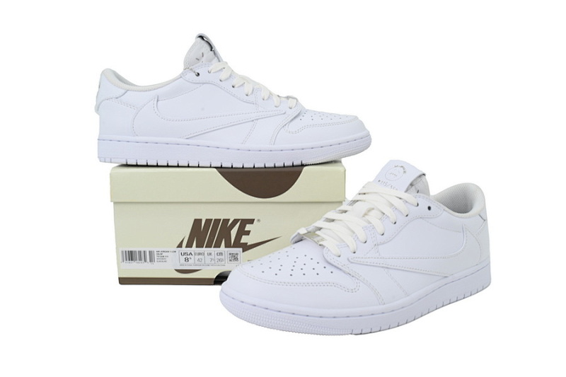 【CA1XP】全白倒勾 XP版乔丹1代低帮 TD1228-111 Travis Scott x Air Jordan 1 Retro Low OG SP 'Michael Rubin White '
