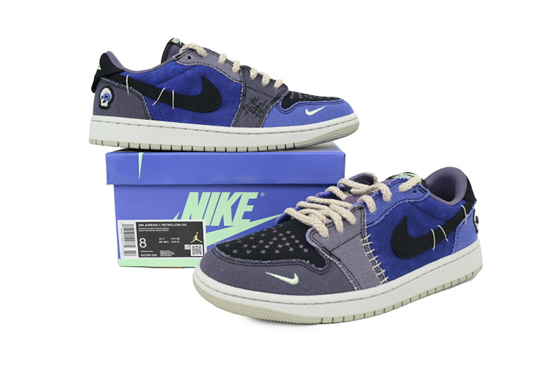 【CA3LR】蓝巫毒娃娃 LJR版本乔丹1代低帮 IH2309-500 Zion Williamson x Air Jordan 1 Retro Low OG 'Voodoo Alternate'