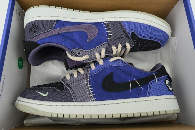 【CA3LR】蓝巫毒娃娃 LJR版本乔丹1代低帮 IH2309-500 Zion Williamson x Air Jordan 1 Retro Low OG 'Voodoo Alternate'