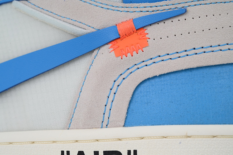 【EA0LR】OW蓝联名 LJR版本乔丹1代  AQ0818-148 Off White x Air Jordan 1 “UNC”