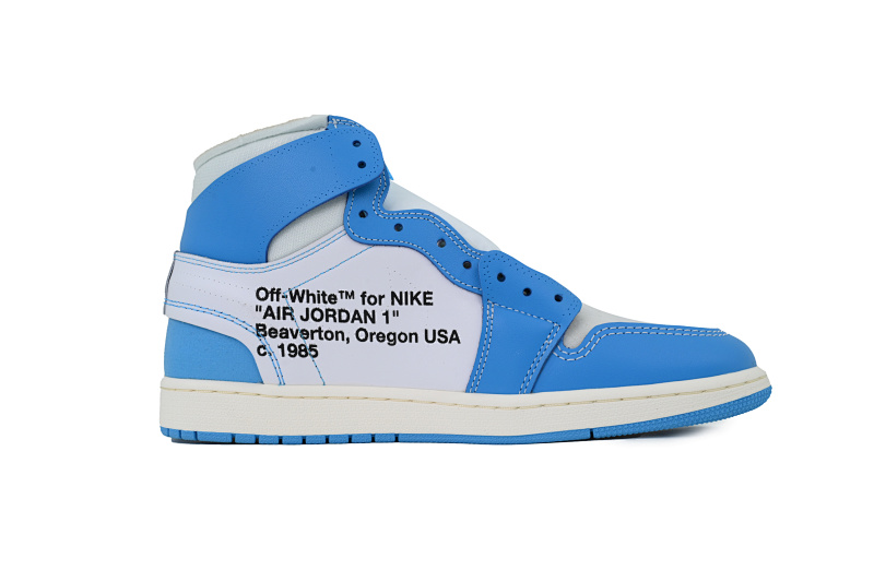 【EA0LR】OW蓝联名 LJR版本乔丹1代  AQ0818-148 Off White x Air Jordan 1 “UNC”