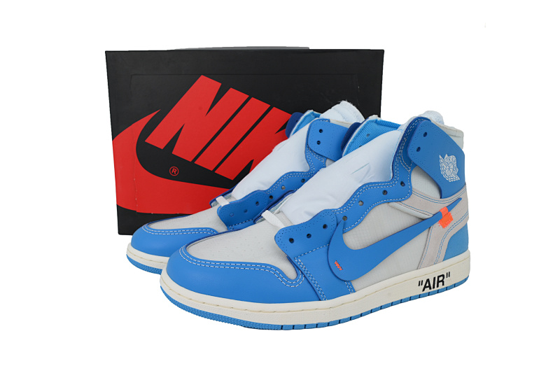 【EA0LR】OW蓝联名 LJR版本乔丹1代  AQ0818-148 Off White x Air Jordan 1 “UNC”