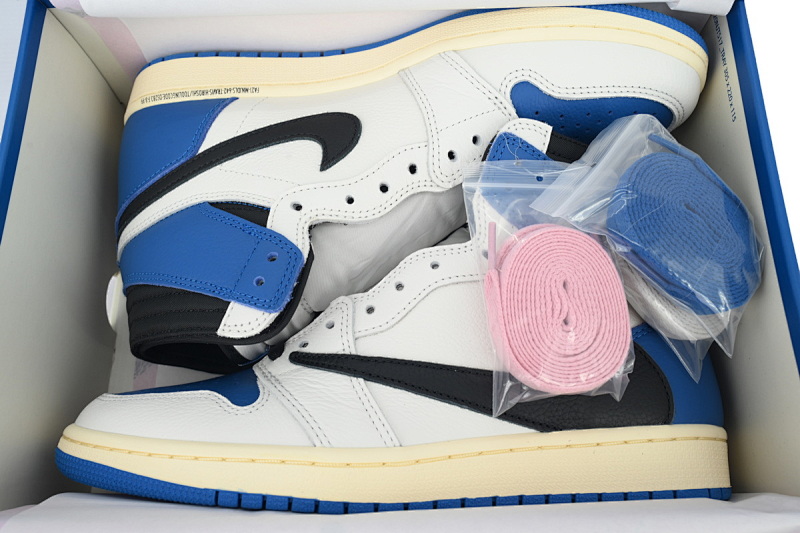 【EA0LR】蓝倒钩高 LJR版本乔丹1代 DH3227-105 Fragment x Travis Scott x Air Jordan 1 High OG Military