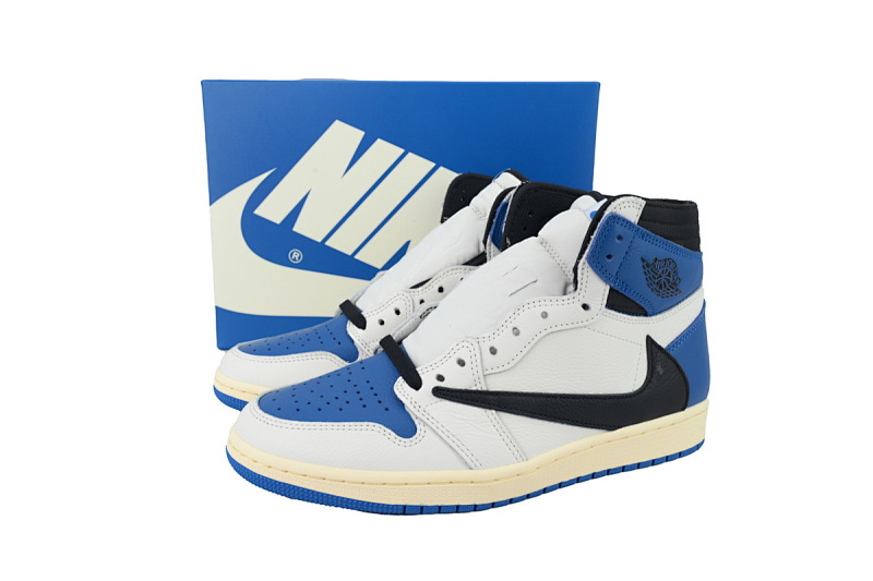 【EA0LR】蓝倒钩高 LJR版本乔丹1代 DH3227-105 Fragment x Travis Scott x Air Jordan 1 High OG Military