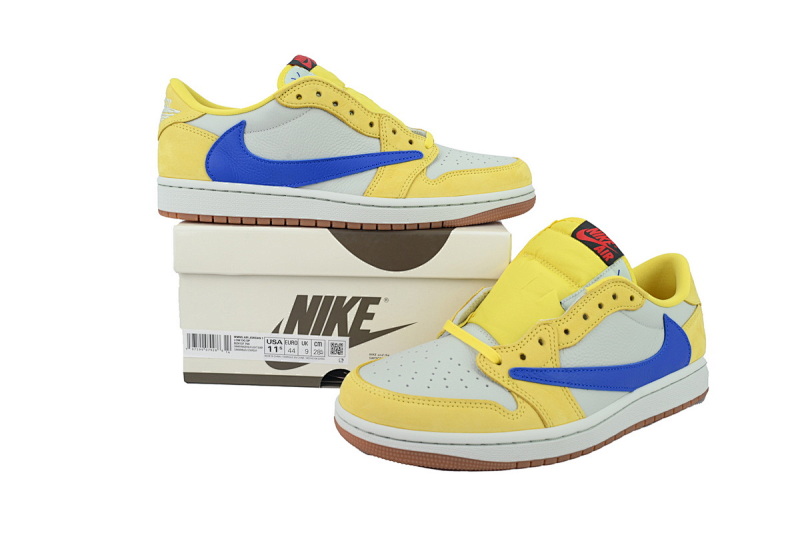 【EA5LR】黄倒钩低 LJR版本乔丹1代  DZ4137-700 Travis Scott x Air Jordan 1 Low OG 'Canary'