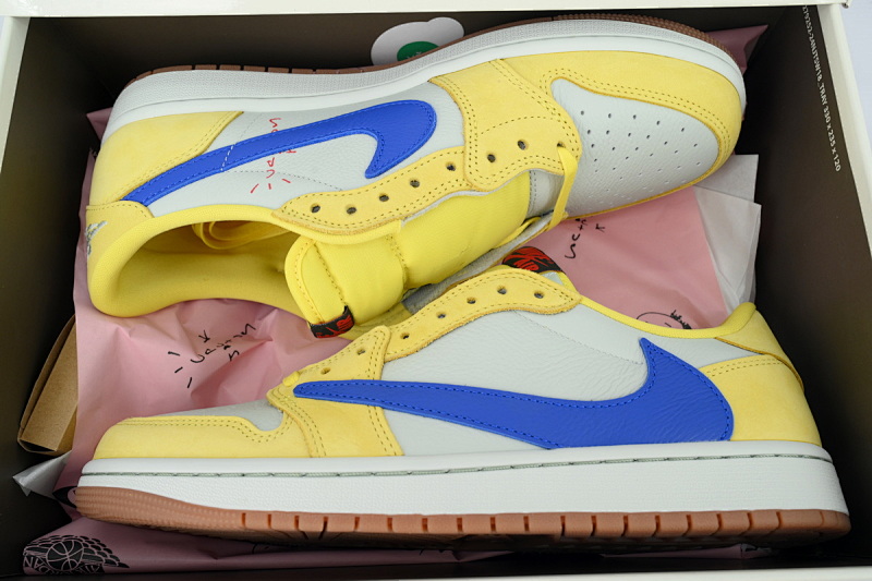 【EA5LR】黄倒钩低 LJR版本乔丹1代  DZ4137-700 Travis Scott x Air Jordan 1 Low OG 'Canary'