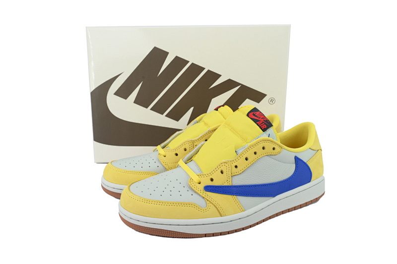 【EA5LR】黄倒钩低 LJR版本乔丹1代  DZ4137-700 Travis Scott x Air Jordan 1 Low OG 'Canary'