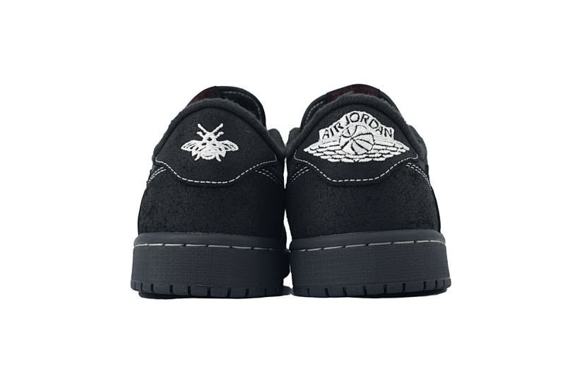 【EA5LR】黑倒钩低帮  LJR版本乔丹1代 DM7866-001 Travis Scott x Air Jordan 1 Low OG SP Black Phantom