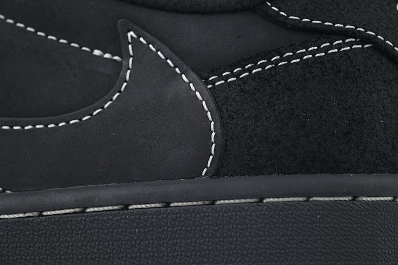 【EA5LR】黑倒钩低帮  LJR版本乔丹1代 DM7866-001 Travis Scott x Air Jordan 1 Low OG SP Black Phantom