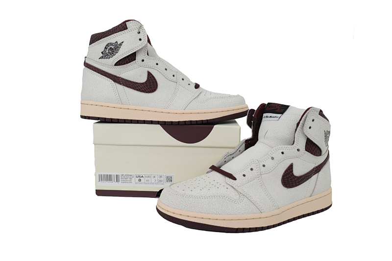 【EA0LR】蛇纹 LJR版本乔丹1代  DO7097-100 Air Jordan 1 High OG Grey Brown Snake Pattern