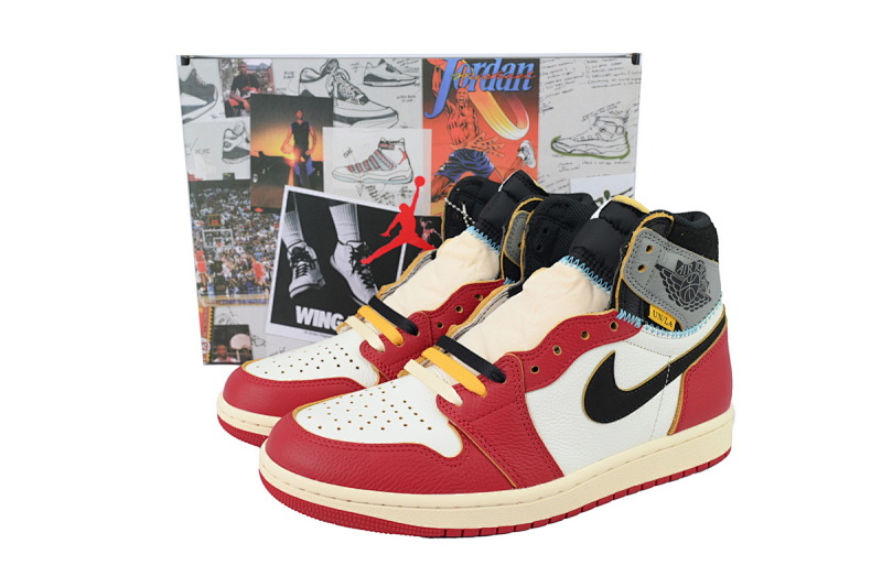 【EA0LR】复刻UN白红 LJR版本乔丹1代 HV8563-600 Union LA x Air Jordan 1 Retro High OG SP 'Chicago Shadow'