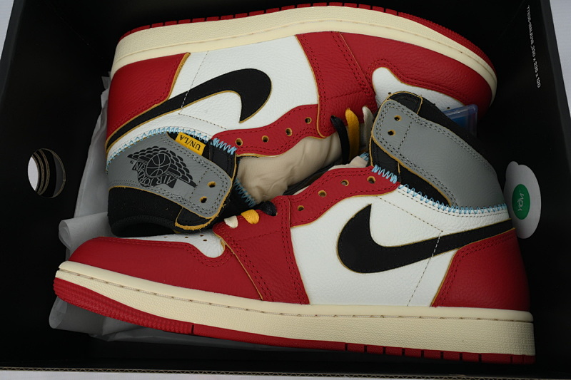 【EA0LR】复刻UN白红 LJR版本乔丹1代 HV8563-600 Union LA x Air Jordan 1 Retro High OG SP 'Chicago Shadow'