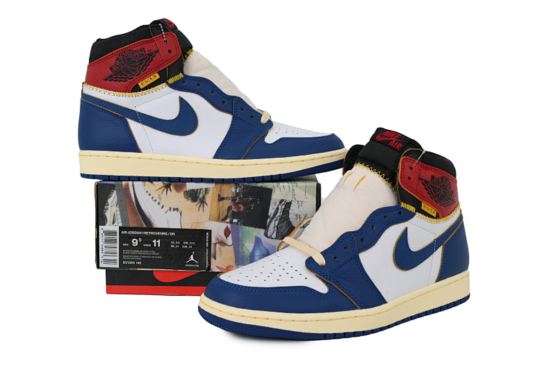 【EA0LR】蓝红拼接  LJR版本乔丹1代 BV1300-146 Union X Air Jordan 1 OG Hi Retro“Blue Toe”